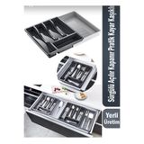 Parmend Life Uzayabilen Kayar Ayarlanabilir Pratik Çekmece İçi Kaşık ve Çekmece Düzenleyici Kaşıklık Organizer