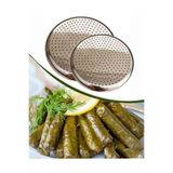 Parmeva 2'li Paslanmaz Çelik Delikli Pizza Lahmacun Dolma Altlığı Tepsisi