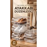 Parmeva 2’li Set Şeffaf Ayakkabı Kutusu Erkek & Kadın – Ayakkabı Saklama Kutusu Düzenleyici Organizer