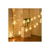 Parmeva Dekoratif 5 Metre Fişli 20 Yıldızlı Yıldız Ip Led Işık - Star Led Yılbaşı Süsü