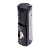 Parmida 3 Torch Pürmüz Kesici & Delicili Siyah Gunmetal Metal Puro Çakmağı