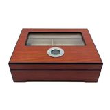 Parmida Ahşap Puro Kutusu (Humidor) - Dijital Göstergeli Tasarım (Koyu Ceviz) Vitrin