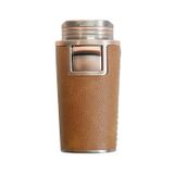 Parmida Çift Torch Pürmüz Delicili Gövdesi Deri Bronz Metal Puro Çakmağı