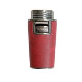 Parmida Çift Torch Pürmüz Delicili Gövdesi Deri Kırmızı Gunmetal Puro Çakmağı - TR9615
