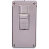 Parmida Çift Torch Pürmüz Fırçalı Gümüş Metal Puro Çakmağı