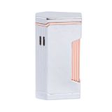 Parmida Çift Torch Pürmüz Mat Gümüş Metal Puro Çakmağı - TR7909