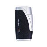 Parmida Çift Torch Pürmüz Siyah - Gümüş Metal Puro Çakmağı