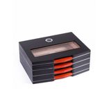 Parmida Humidor Puro Saklama Kutusu - Siyah 0162