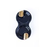 Parmida Karbon Desenli-Gold Porselen İkili Puro Küllüğü - TR8275