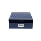 Parmida Siyah Deri Şeritli Çekmeceli Sedir Humidor Puro Kutusu