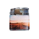 Parmida Tek Torch Pürmüz Çöl Desenli Gümüş Metal Puro Çakmağı - TR9228