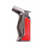 Parmida Tek Torch Pürmüz Gümüş-Kırmızı Masa Tipi Metal Puro Çakmağı