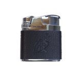 Parmida Tek Torch Pürmüz Japon Yazılı Deri Kaplama Siyah Metal Puro Çakmağı - TR9229