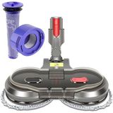 Parmis Dyson Uyumlu V7 V8 Dik Süpürge Turbo Emici Yer Başlığı Su Depolu Paspas Aparatı ve Hepa Filtre Seti