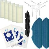 Parmis Philips Uyumlu Homerun 3000 Serisi Aqua XU3100 Robot Süpürge Ana Fırça, Hepa Filtre X5, Yan Fırça X3, Mop Bezi X2, Toz Torbası X4