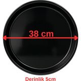 Parmis Yuvarlak Emaye Fırın Tepsisi – 38 cm – Derinlik 5 cm