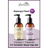 Parnassos Aromaterapi Yenilebilir Rahatlatıcı Yasemin Özlü +Vanilya Masaj Yağı Doğal Masaj Yağı 150 Ml