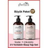 Parnassos Çikolata Aromalı Ve White Natural Duyusal Ve Afrodizyak Etkili Aromaterapi Masaj Yağı Seti 300 Ml