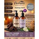 Parnassos Çikolata & Yasemin Masaj Yağı Seti 2 x 150 ML – Egzotik Aroma Buluşması, Avantajlı İkili ÇKLTYSMN555