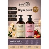 Parnassos Çilek & Vanilya Masaj Yağı Seti 2 x 400 ML – Büyük Boy Çiftli Paket, Uzun Süreli Kullanım ÇLKVNL58585