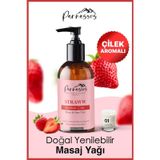 Parnassos Doğal Çilek Aromalı Yenilebilir Masaj Yağı 150 ML