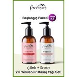 Parnassos Doğal Çilek ve White Özlü Duyusal Aromaterapi Masaj Yağı Seti 150 ml