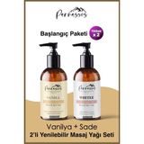 Parnassos Doğal Vanilya ve White Natural Masaj Yağı Seti