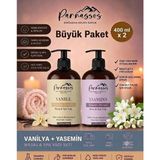 Parnassos Doğal Vanilya ve Yasemin Özlü Doğal Rahatlatıcı Etkili Masaj Yağı Seti 400 ml