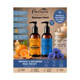 Parnassos Portakal & Mavi Anemon Doğal Masaj Yağı Seti 150 Ml + 150 Ml | Aromaterapi Masaj Yağı | Nemlendirici Çiftli Set