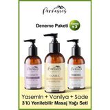 Parnassos Yasemin Özlü + Vanilyalı + White ve Afrodizyak Etkili Aromaterapi Masaj Yağı Seti 150 ml