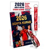 Parodi Yayınları 2026 Dünya Kupası Sticker Albümü | Futbol Boyama Kitabı | Bileklik ve Anahtarlık Hediyeli
