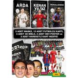 Parodi Yayınları Arda, Kenan, Ronaldinho Futbolcu Kitabı - 3D Biblo, 12li Kart, Dev Poster, Hareketli Kart, Hediyeli