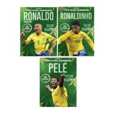 Parodi Yayınları Benim Futbol Kahramanım RONALDO - RONALDİNHO - PELE / Büyük Poster Futbolcu Kartı HEDİYE - 3 KİTAP