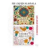 Parodi Yayınları Çizgilerin Büyüsü ve Kendine Renk Kat Mandala Kitabı | Her Yaş İçin | 2’li Set | Çek-Kopar Boyama