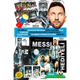 Parodi Yayınları Messi Futbol Kitabı Hediyeli Set - Bileklik, 3D Biblo, Maske, Anahtarlık, Taraftar Kornası, Dev Poster, 10 Kart, Sticker Hediyeli