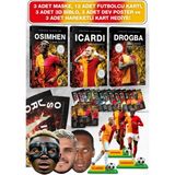 Parodi Yayınları Osimhen, Icardi, Drogba, Futbolcu Kitabı - 3D Biblo, 12li Kart, Dev Poster, Hareketli Kart, Hediyeli