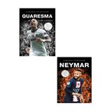 Parodi Yayınları QUARESMA - NEYMAR Sahanın Yıldızları ( BÜYÜK Poster Sticker Futbolcu Kartı HEDİYE ) 2 KİTAP