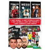 Parodi Yayınları Ronaldo, Messi, Neymar Futbolcu Kitabı - 3D Biblo, 12li Kart, Dev Poster, Hareketli Kart, Hediyeli