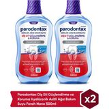 Parodontax Diş Eti Güçlendirme ve Koruma Hyalüronik Asitli Ağız Bakım Suyu Ferah Nane 500 ml X2