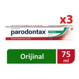 Parodontax Orijinal Diş Macunu 75 ml Ağız Bakımı İçin Etkili 3 Adet Özel Formül