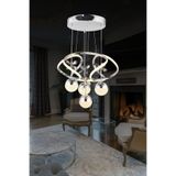 PARS 4 TOPLU KROM SARKIT 3 RENK KRİSTAL TAŞLI LED AVİZE PRSKR4