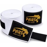 Pars Boks Kickboks Muay Thai Bandajı 5 Metre Beyaz Elastik Özellikli Koruma Sağlar