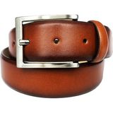 Pars Craft Hakiki Erkek Deri Kemer 3,5 cm Taba Klasik Kumaş Pantolon Kemeri - 135 cm