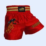 Pars Kick Boks Şortu Nakışlı Kırmızı - XL