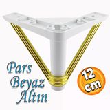 Pars Luks Mobilya Oturma Grubu Kanepe Sehpa Tv Unitesi Koltuk Ayagi Baza Ayaklari Beyaz Altin 12 Cm