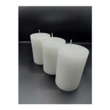 Pars Mum Soya Parafinli Beyaz (1 ADET) 110-120 Saat Yanma Süreli Çap:7 Cm Boy:15 Silindir Blok Mum Beyaz