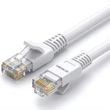 Pars Power 1 Metre Cat6 Ethernet Kablosu RJ45 Yüksek Hızlı Internet Beyaz Kablo 1000MBPS Gigabit RJ45 Kablo Modem Router Pc Smart Tv CB-01