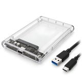 Pars Power Type-C 2.5" Şeffaf HDD/SSD Harici Disk Kutusu Type-C 3.0 ED-01 | 5 Gbps Veri Aktarımı, UASP Desteği, SATA I II III Uyumlu, USB 3.1, Windows macOS Linux Uyumlu, Tak Çalıştır Taşınabilir HDD