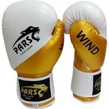 Pars Wind Pro Boks Eldiveni Gold-Beyaz 10 oz - 12 oz - 14 oz - 16 oz PU Malzeme ile Dayanıklı ve Rahat - Beyaz - Altın