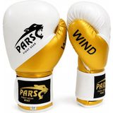 Pars Wind Pro Gold-Beyaz Boks Eldiveni 10 oz - 12 oz - 14 oz - 16 oz PU Malzeme ile Dayanıklı - Beyaz - Altın